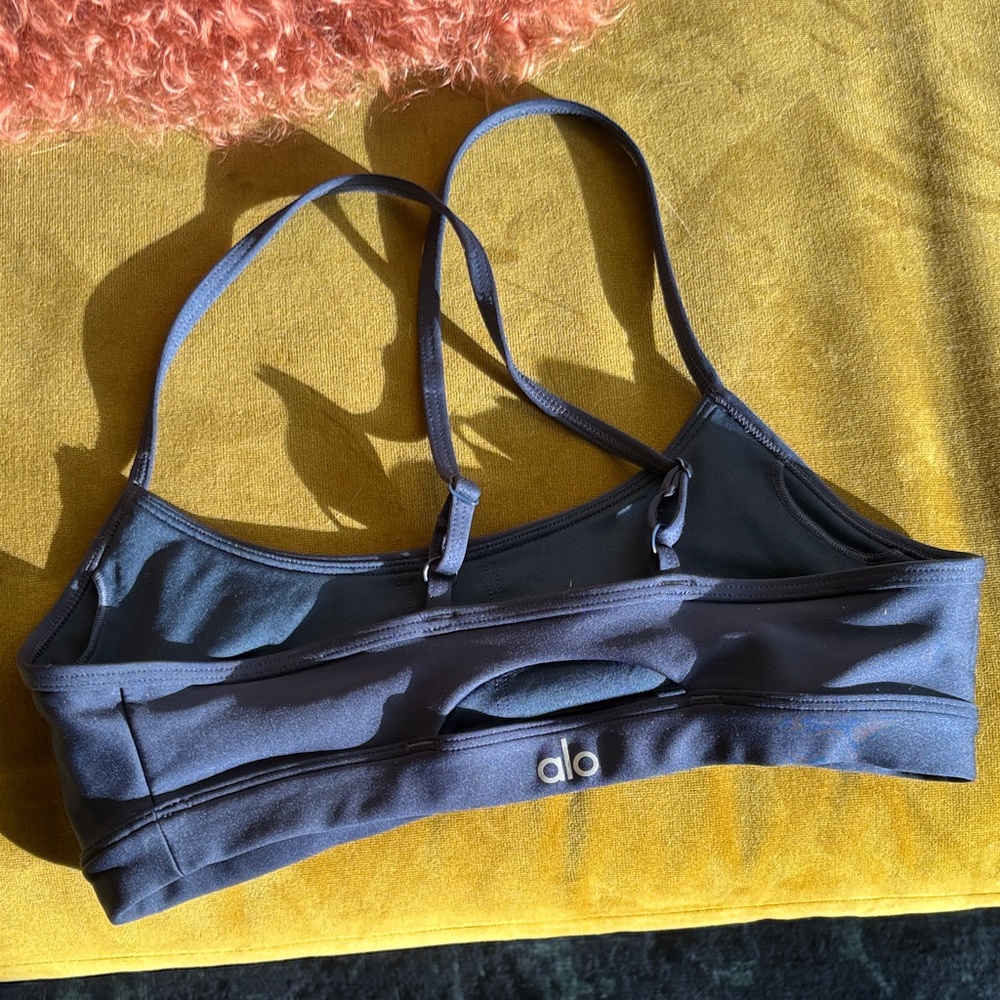 ALO Yoga Navy Blue Sports Bra - Picture 4 of 8